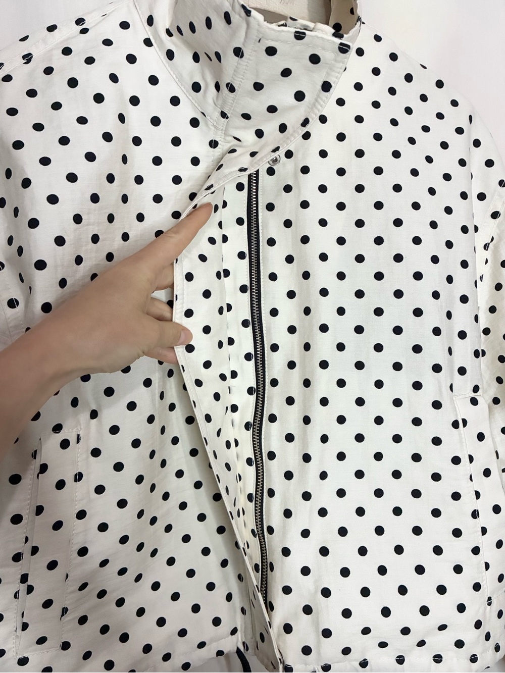 Zara Polkadot High Neck Jacket - Picture 10 of 14